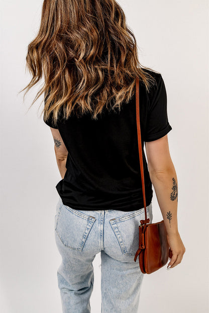 Sequin Football Graphic Tee -- Game Day Glam
