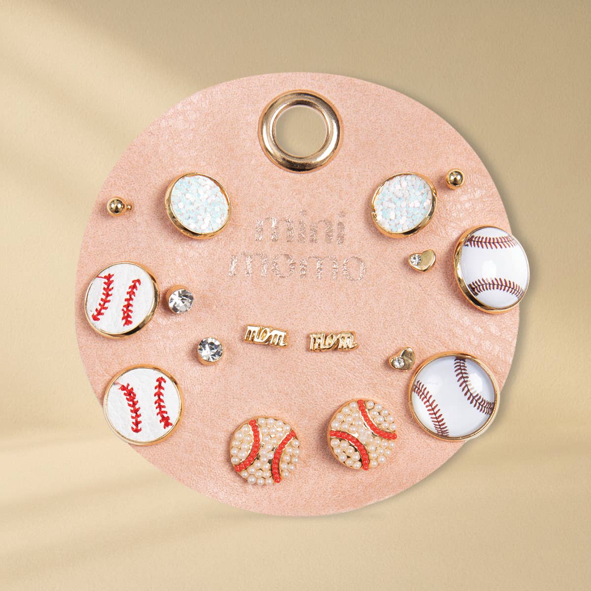 Sports Stud Earrings for Women - Baseball Assorted Set - front view | Bleacher Babe