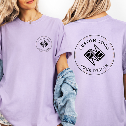 Custom Logo T Shirt | Comfort Colors Garment-Dyed Unisex Tee