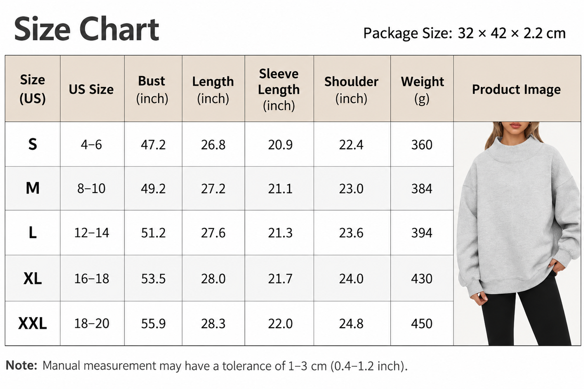 Women's Oversized Mock Neck Fleece Pullover Sweatshirt