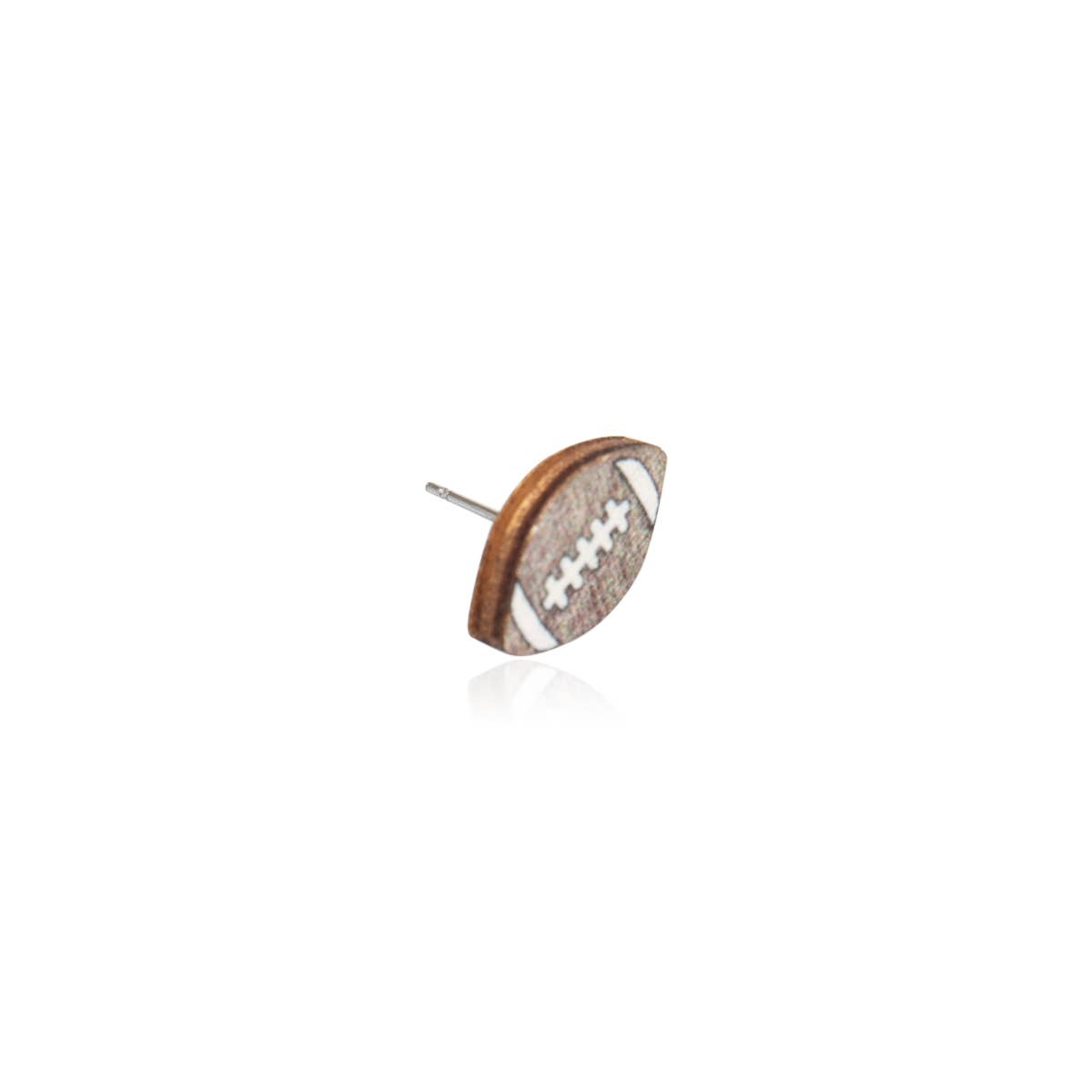 Sports Stud Earrings for Women - Football Assorted Set - back view | Bleacher Babe