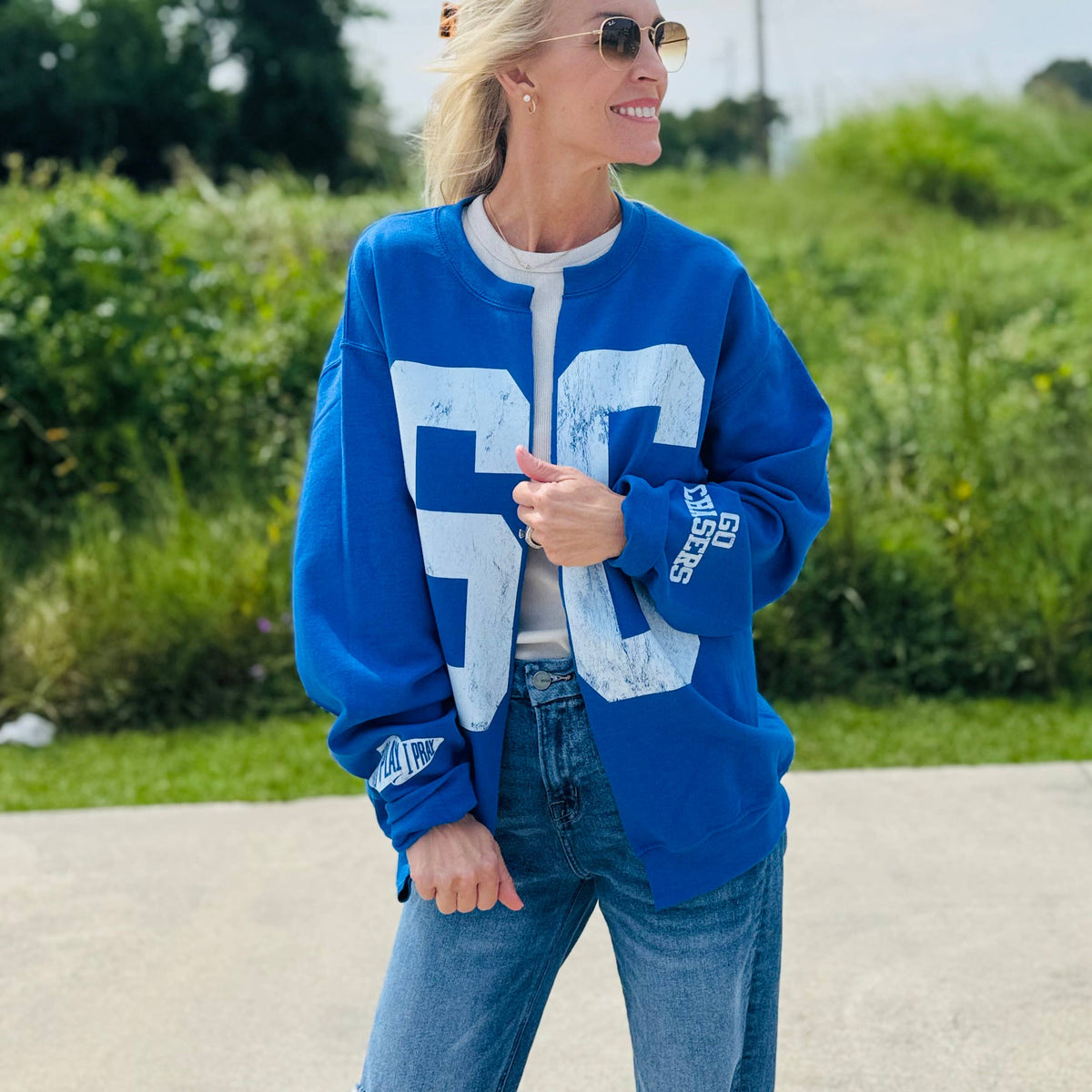 Florence Flashes #1 Fan Gameday Cardigan Sweatshirt, Custom Football Mom Crewneck