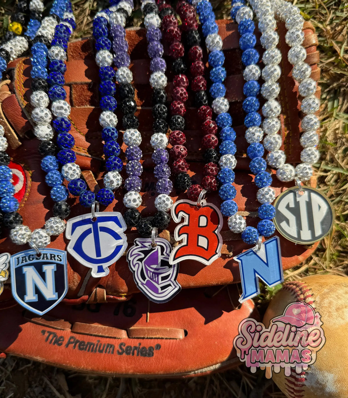 Custom Logo Necklace Charm| Team Logo Charm| Beaded Necklace