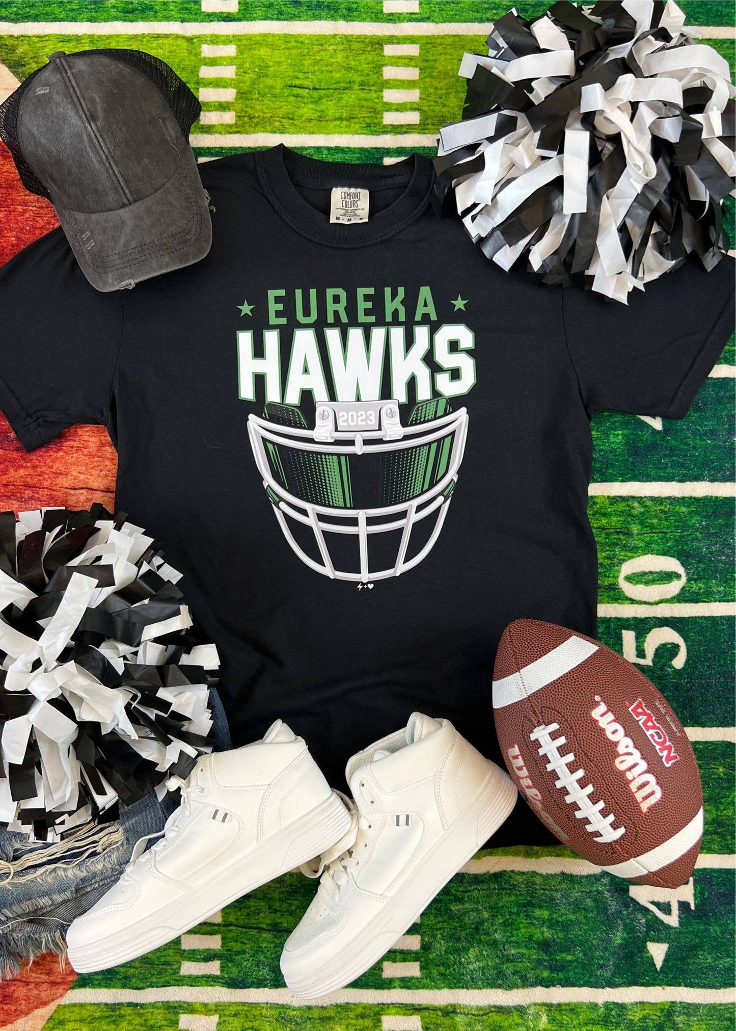 Team Football Helmet Spirit Tee (FBALL1030-DTF-TEE)