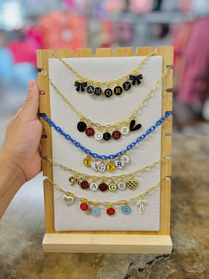Game Day Trendy Custom Charm Necklaces 