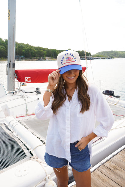 Keep it Salty - Royal Blue Vintage Trucker Hat