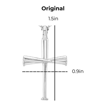 Original Baseball Bat Cross Necklace