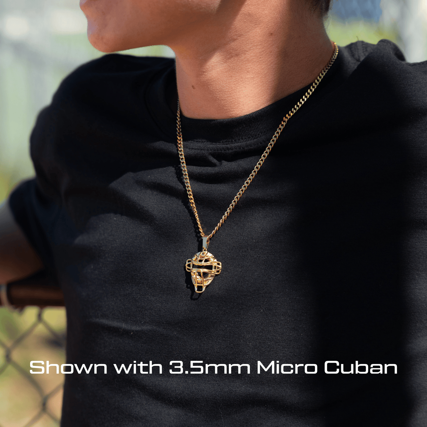 Baseball Catchers Mask Necklace