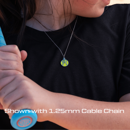 Softball Dangle Cross Necklace