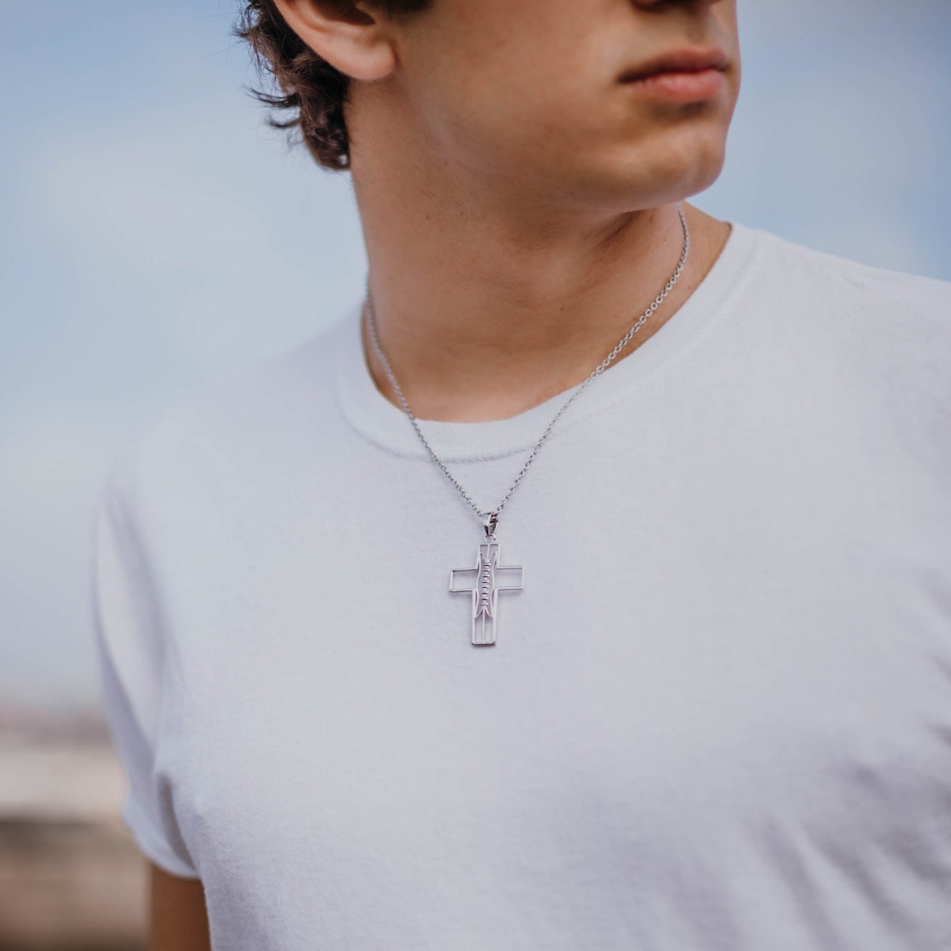 Gridiron Football Cross Necklace
