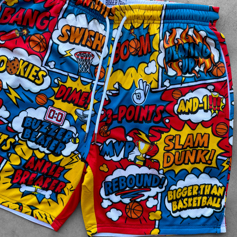 Comic Book -- Basketball Shorts