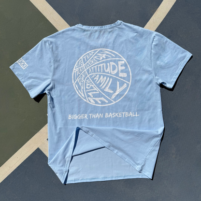 Bigger Than Basketball -- Graphic Tee | Light Blue