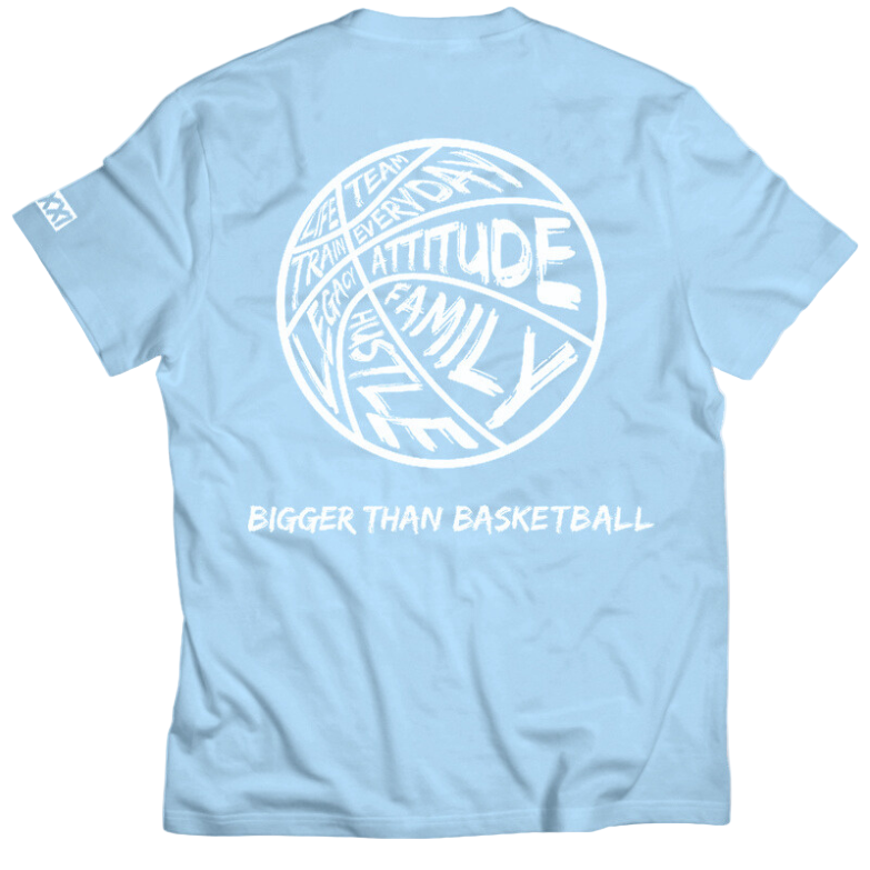 Bigger Than Basketball -- Graphic Tee | Light Blue