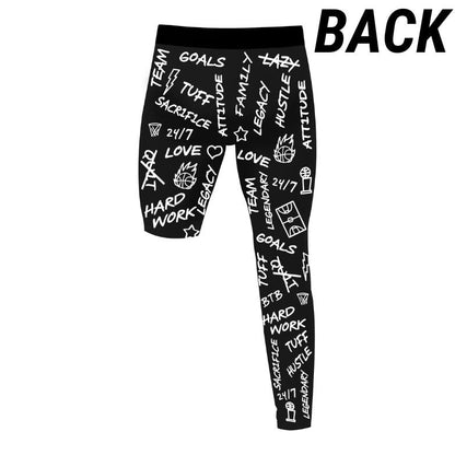 Emotions -- Single-Leg Compression Tights (Right) | Black