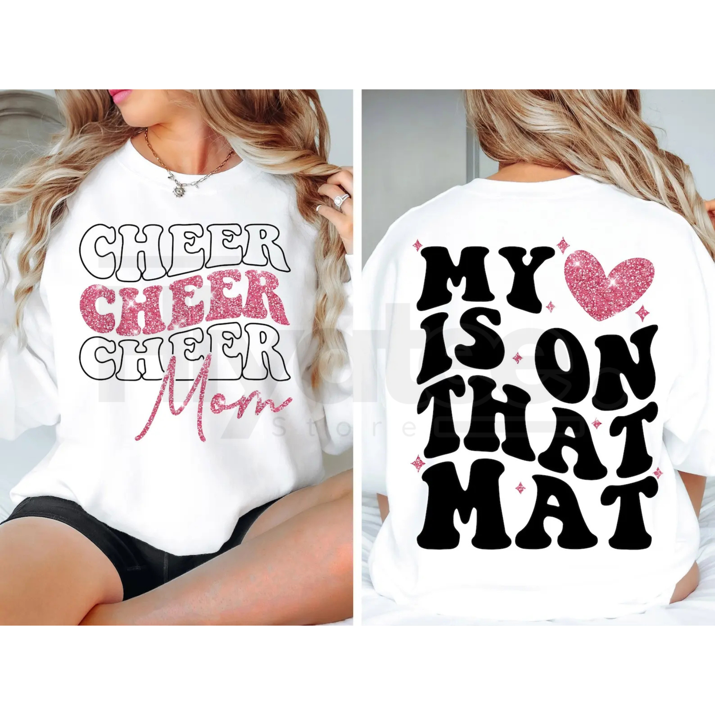 Cheer Mom Game Day T-Shirt -- Sparkling Cheerleader Graphic Tee