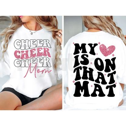 Cheer Mom Game Day T-Shirt -- Sparkling Cheerleader Graphic Tee