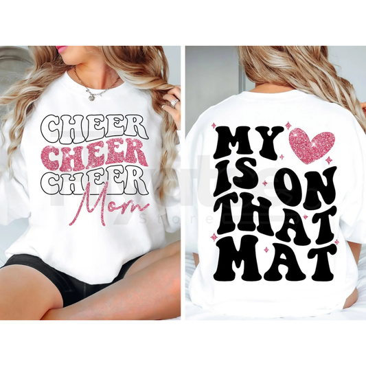 Cheer Mom Game Day T-Shirt -- Sparkling Cheerleader Graphic Tee