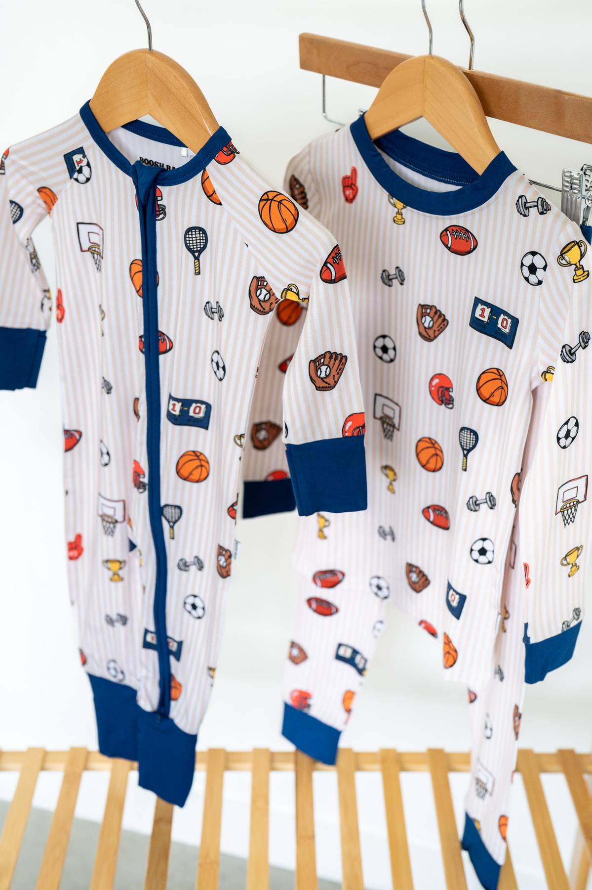 Vintage Varsity Sports Two-Piece Long Sleeve Set for Baby