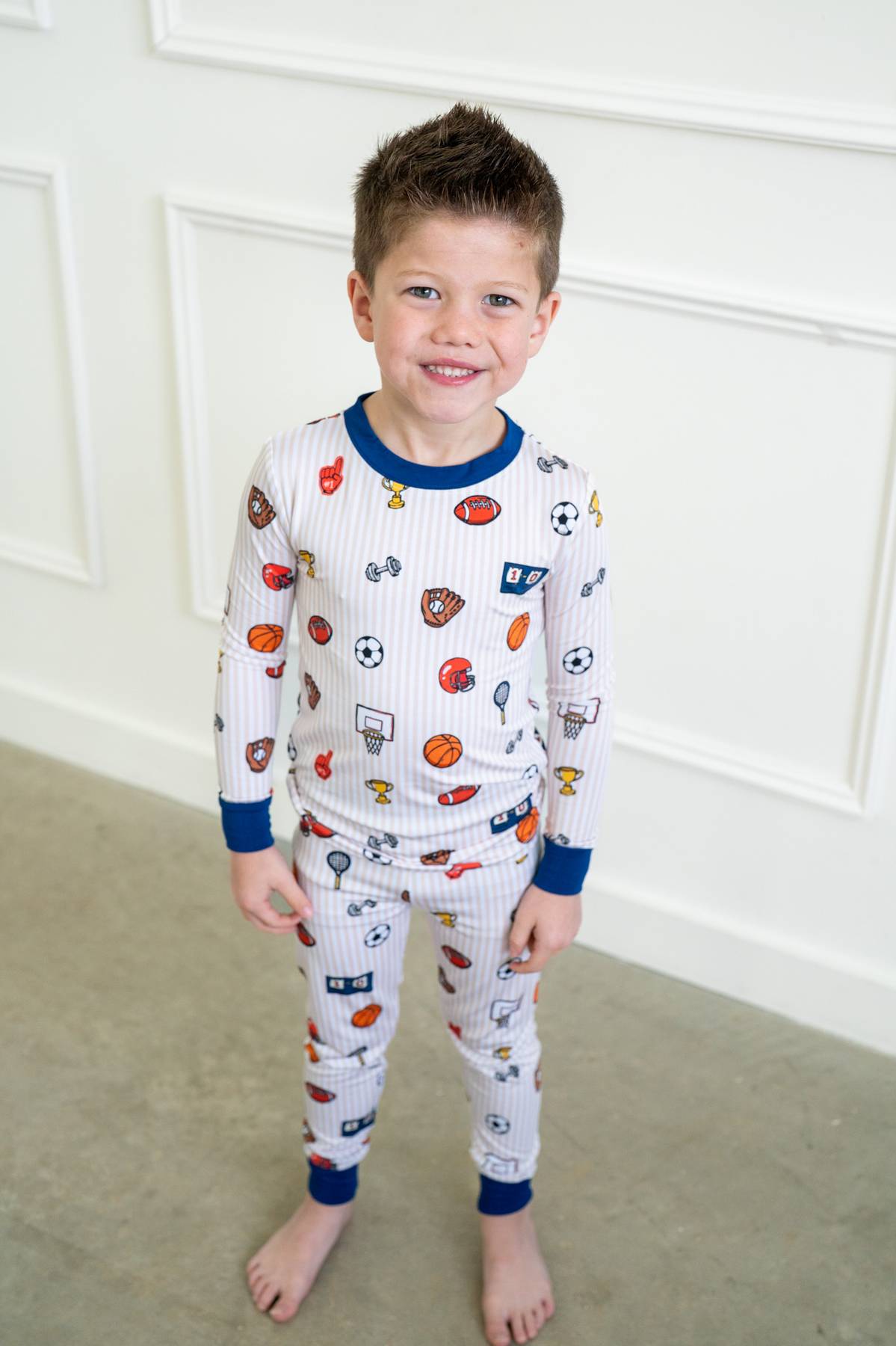 Vintage Varsity Sports Two-Piece Long Sleeve Set for Baby