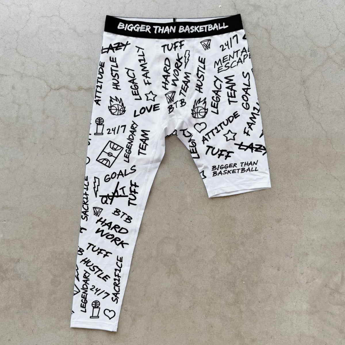 Emotions -- Single-Leg Compression Tights (Right) | White