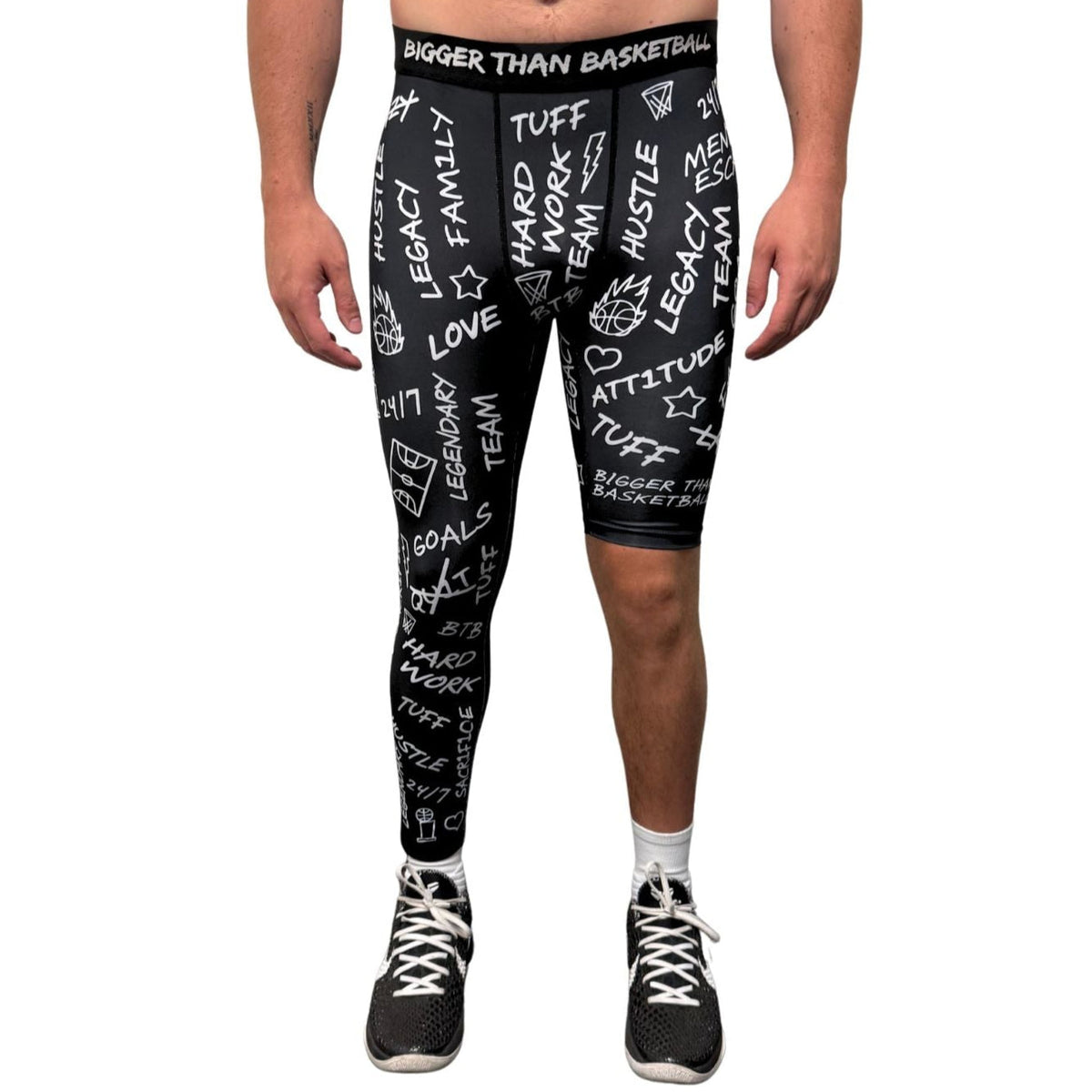 Emotions -- Single-Leg Compression Tights (Right) | Black
