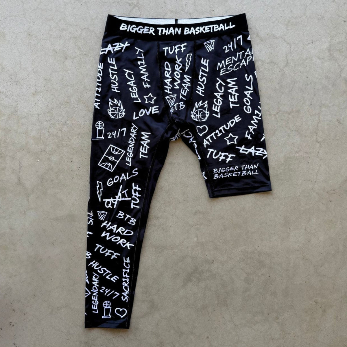Emotions -- Single-Leg Compression Tights (Right) | Black