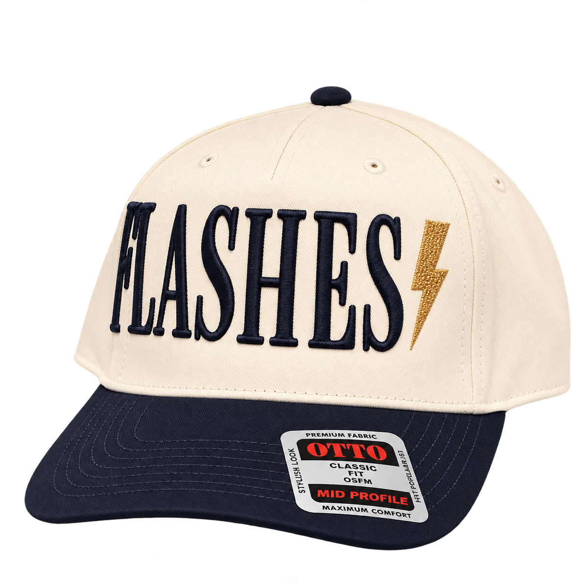 Florence Flashes Lightning Bolt Trucker Hat, 3D Embroidered Game Day Cap