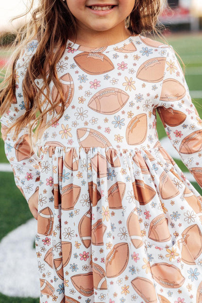 Football Friday -- Girls L/S Pocket Twirl Dress