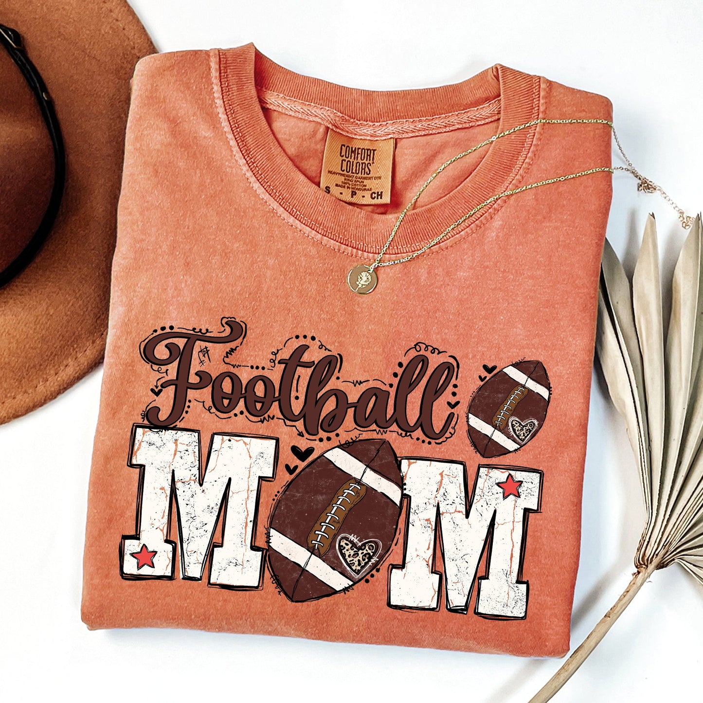 Football Mom Comfort Colors T-Shirt -- Gameday Tailgate Tee