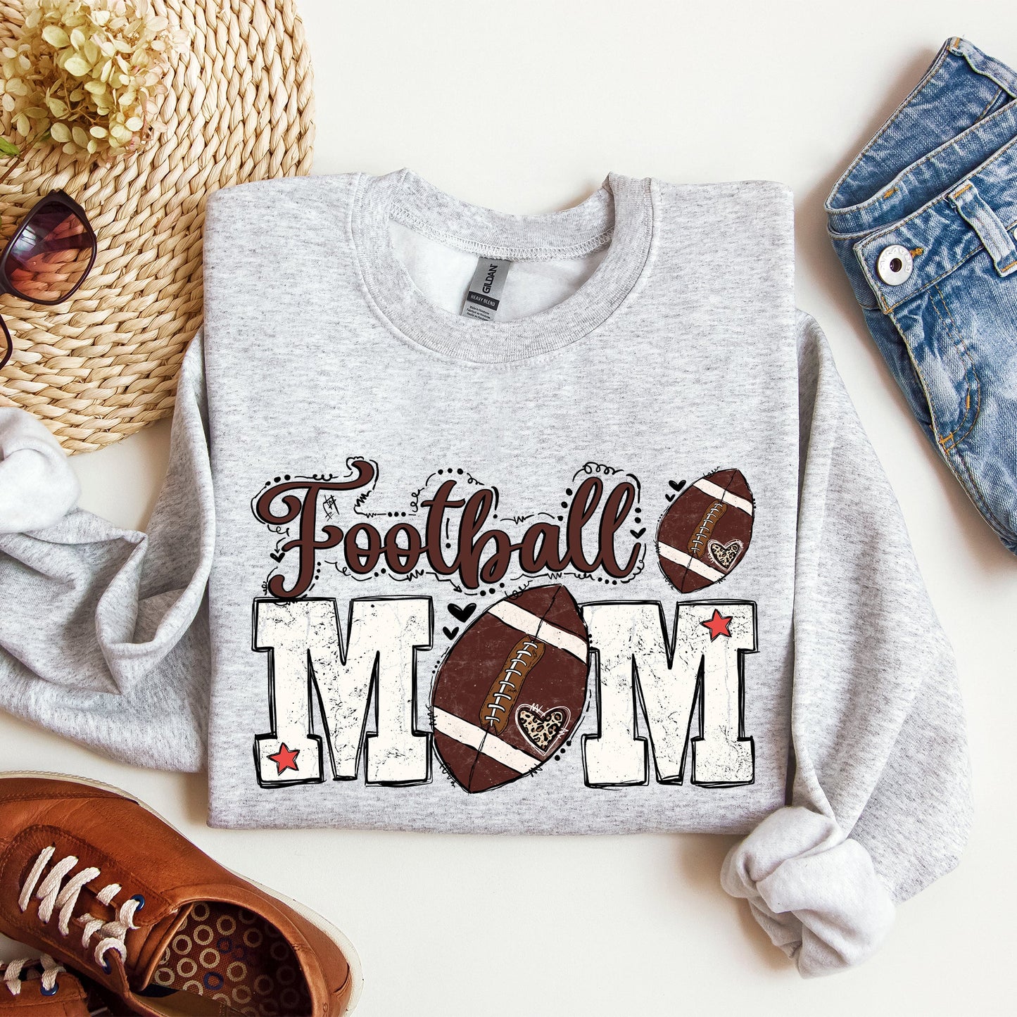 Football Mom Tailgate Sweatshirt -- Touchdown Gameday Style