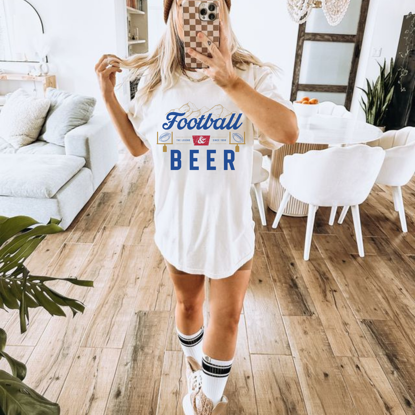 Football and Beer -- Gameday Graphic Tee