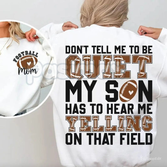 Football Mom Game Day Crewneck Sweatshirt -- Unisex Fit