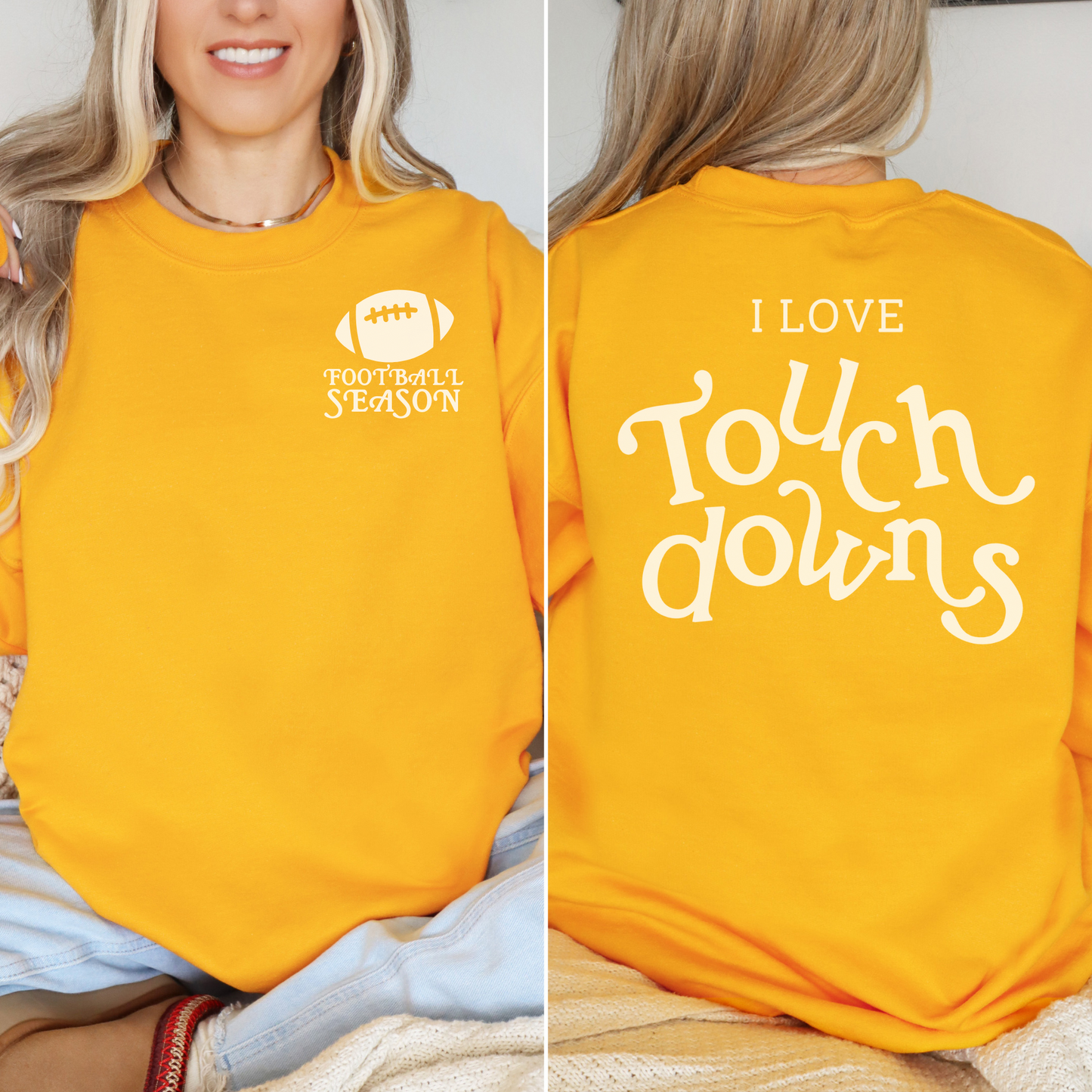 I Love Touchdowns -- Crewneck Sweatshirt