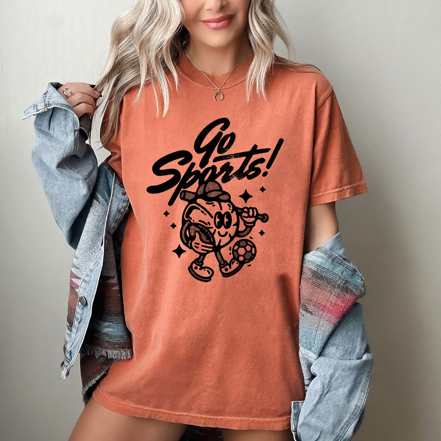 Go Sports, Funny, Football, Baseball, Soccer, Basketball, Tailgate Party Tshirt Comfort Colors T-Shirt