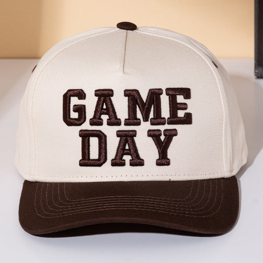 Game Day Embroidered Canvas Snapback Baseball Cap