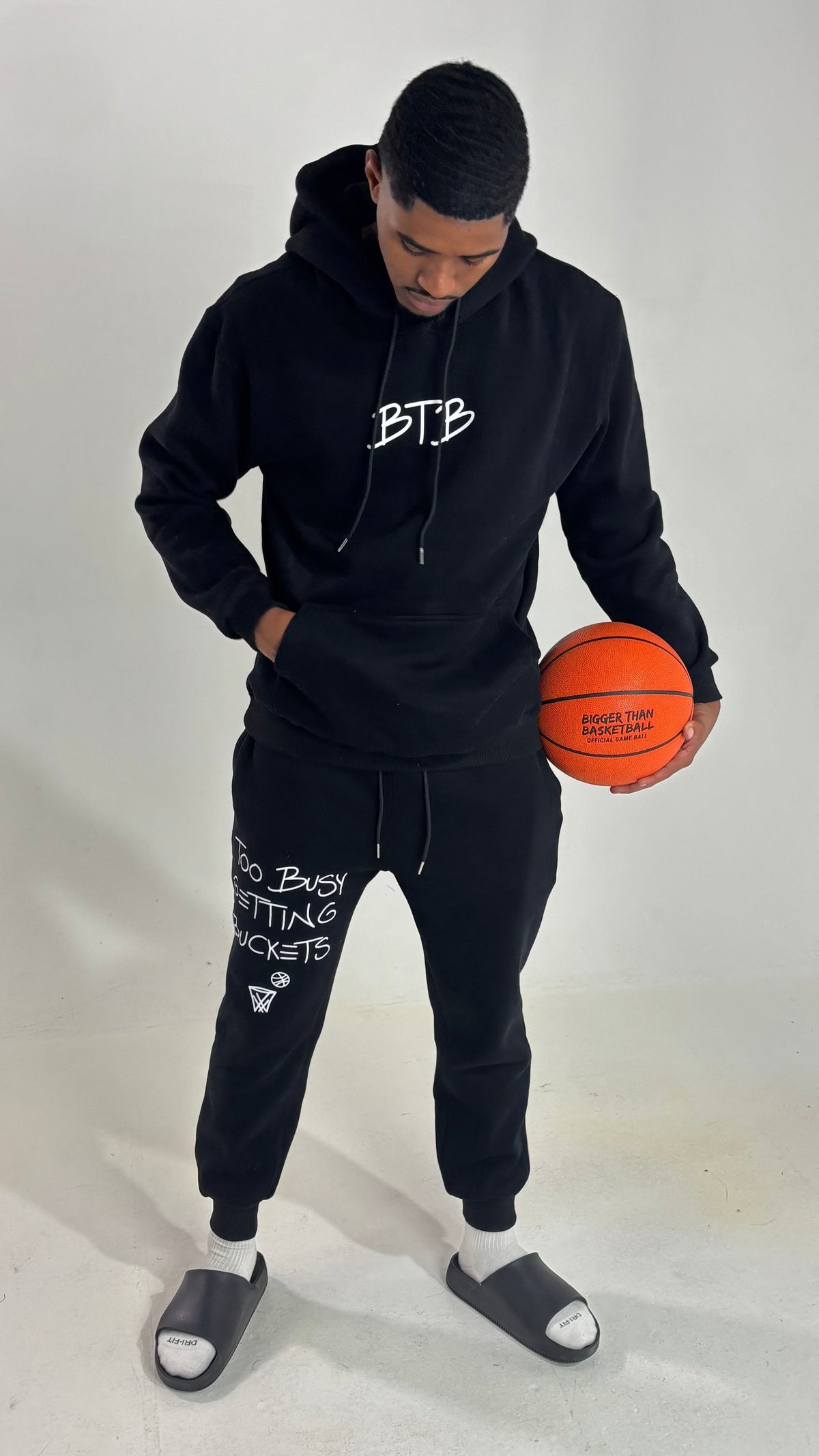 Too Busy Getting Buckets -- Hoodie | Black