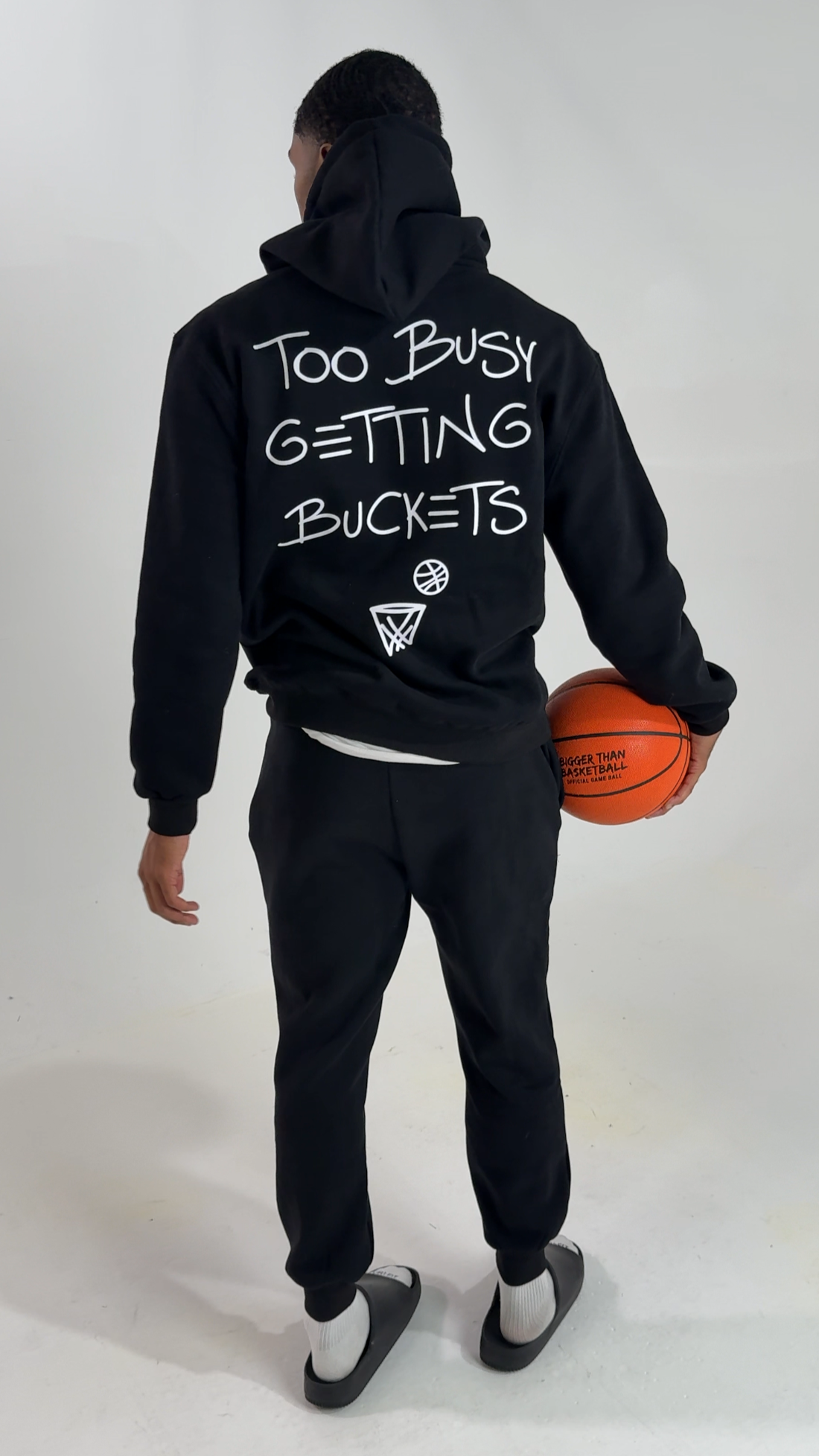 Too Busy Getting Buckets -- Hoodie | Black
