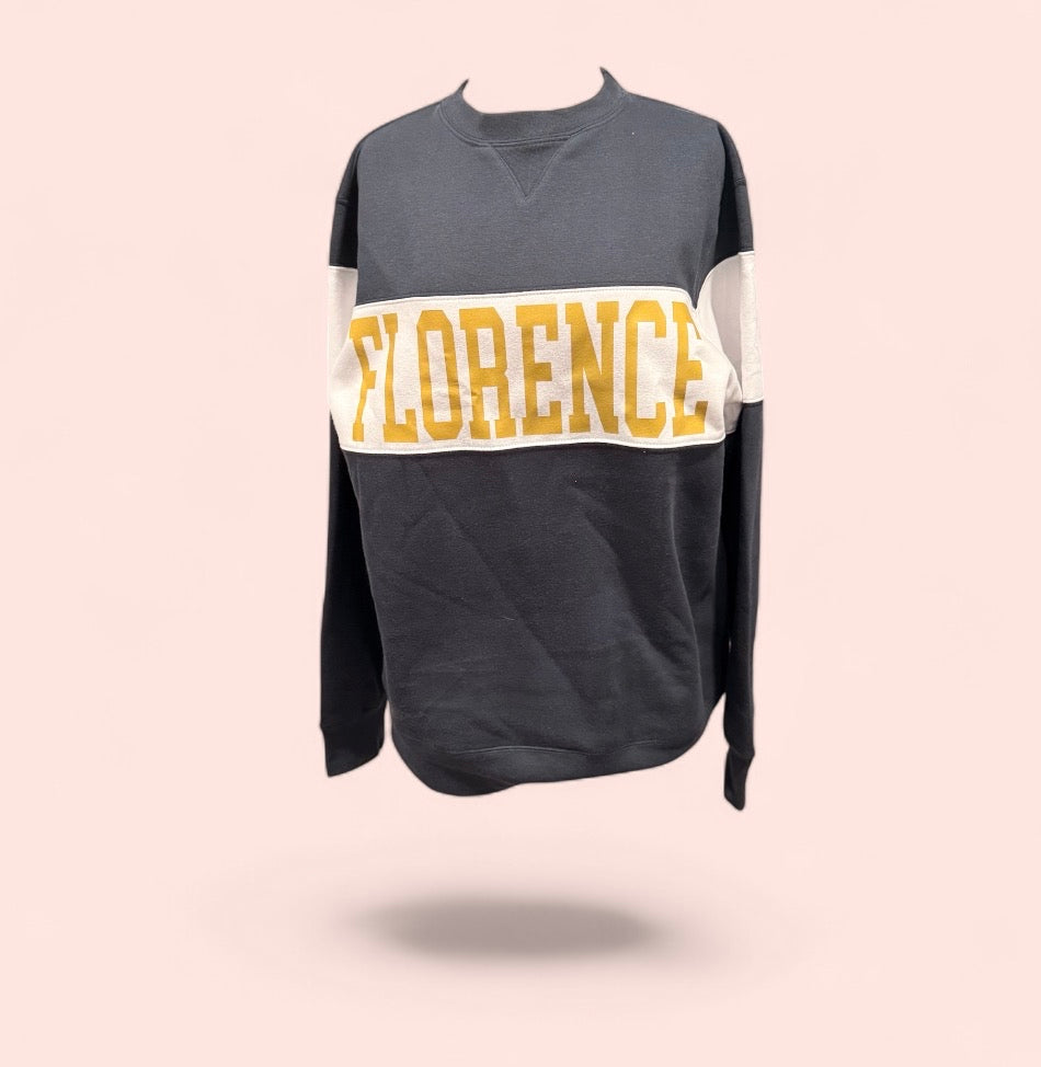FLORENCE COLORBLOCK CREWNECK - back view | Bleacher Babe