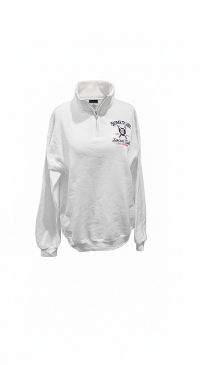 Home Plate Social Club Embroidered Quarter Zip | Baseball Mom Pullover