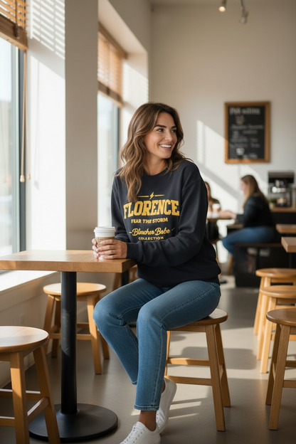 Fear The Storm- Florence Sweatshirt - lifestyle photo | Bleacher Babe