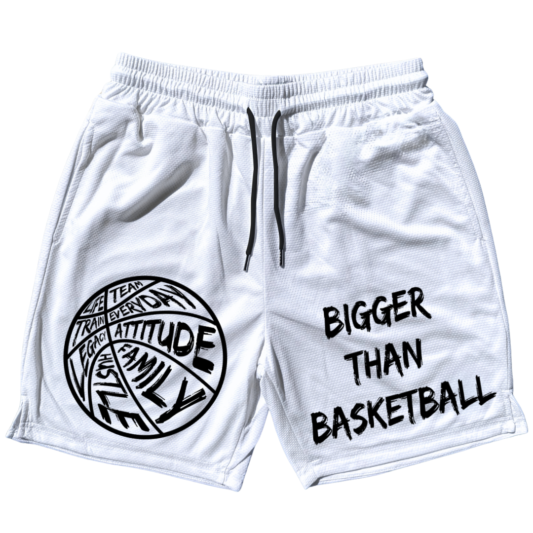 Bigger Than Basketball -- Shorts | White