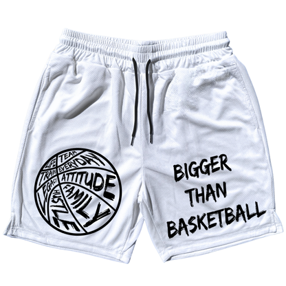 Bigger Than Basketball -- Shorts | White