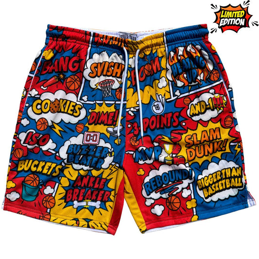Comic Book -- Basketball Shorts