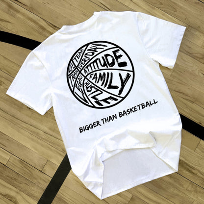 Bigger Than Basketball -- Graphic Tee | White