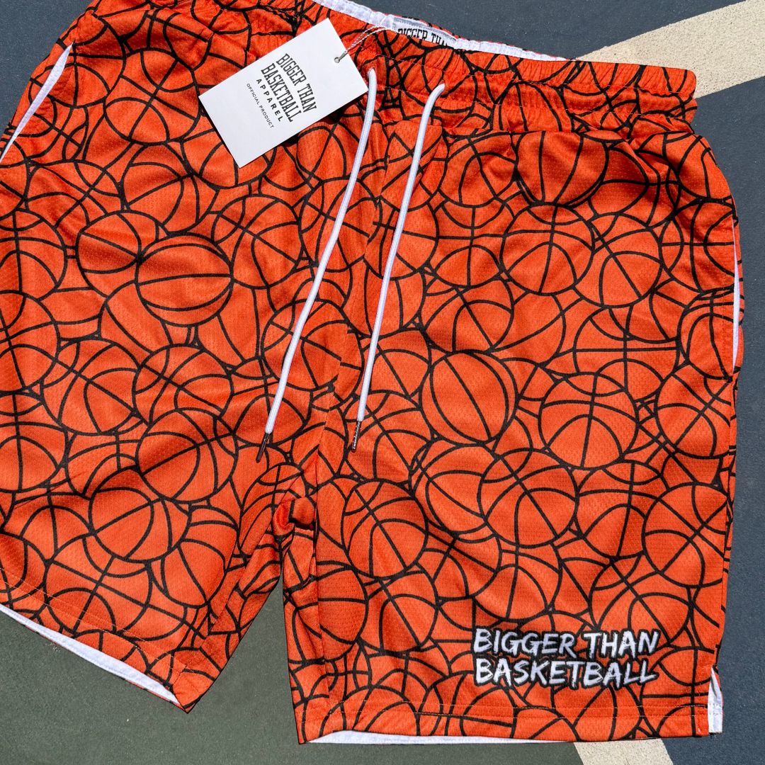 Basketball Pattern -- Shorts | Orange