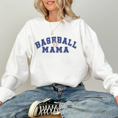 Baseball Mama Pullover Sweatshirt — Soft Game Day Crewneck for Baseball Moms