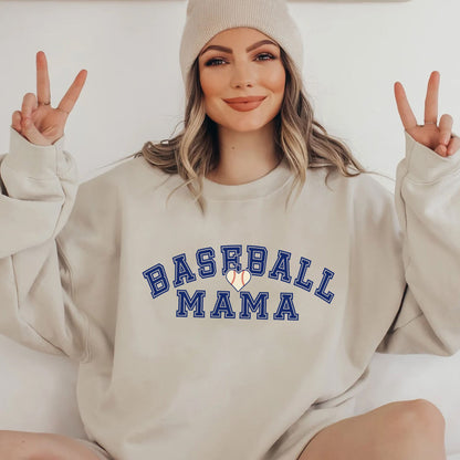 Baseball Mama Pullover Sweatshirt — Soft Game Day Crewneck for Baseball Moms