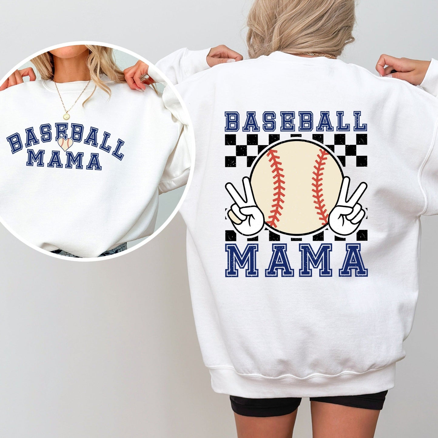 Baseball Mama Pullover Sweatshirt — Soft Game Day Crewneck for Baseball Moms