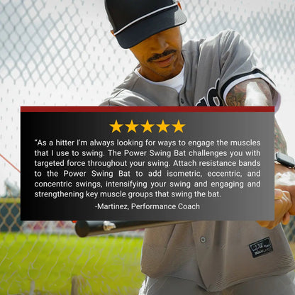 Baseball & Softball Swing Trainer – New Power Swing Pro Bat - 2 attachment points