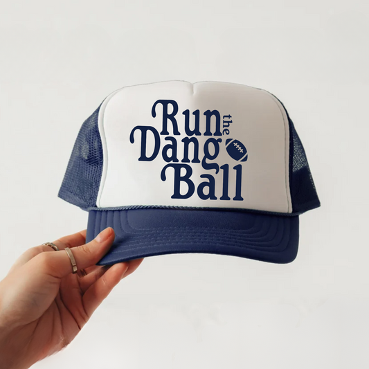 Run the Dang Ball Trucker Hat -- Natural
